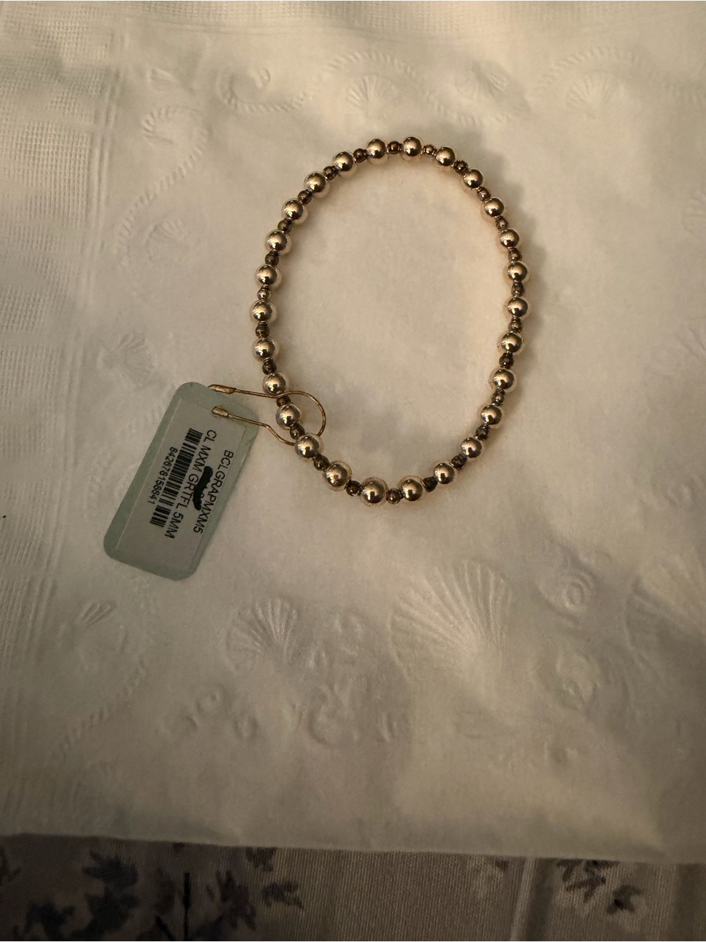 Enewton Classic Mxm Grateful 5mm Gold Beaded Stretch Bracelet Nwt — image 2 of 2